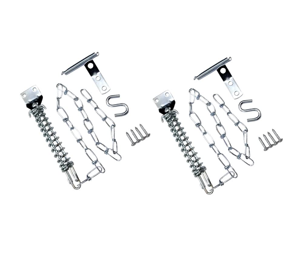 Qcaa Storm Door Crash, Heavy Duty, 4.95X8.5X1.0 Inch, Silver, 2 Pack, Made In Taiwan