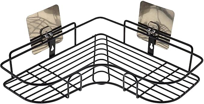 Xolengta Metal Bathroom Organiser Without Drill Bathroom Corner Shelf Adhesive Stand For Corner Rack For Bathroom, Shampoo Holde