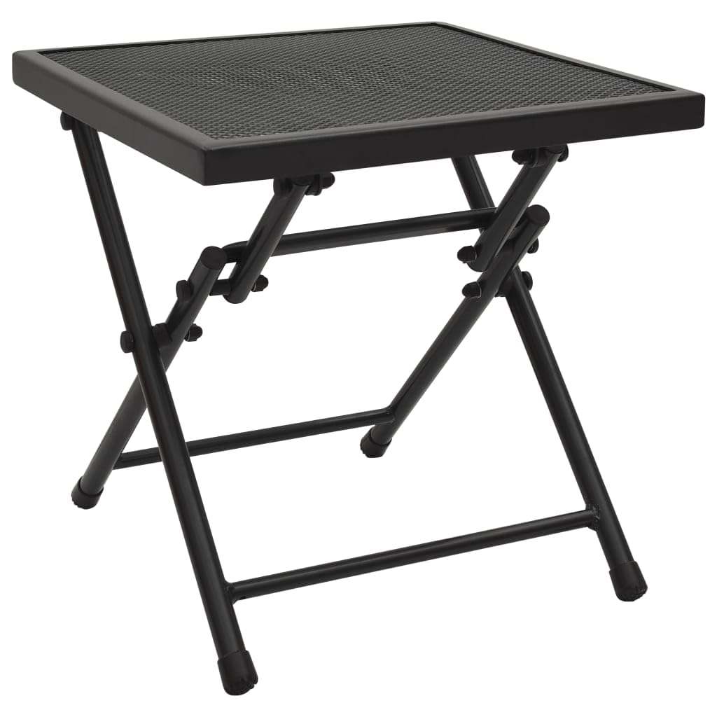 vidaXL Folding Table Mesh 15&quot;x15&quot;x15&quot; Steel Anthracite