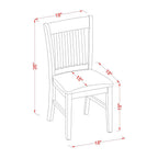 East West Furniture NFC-MAH-C Norfolk Dinette Chairs - Linen Fabric Upholstered Wooden Chairs, Set of 2, Mahogany