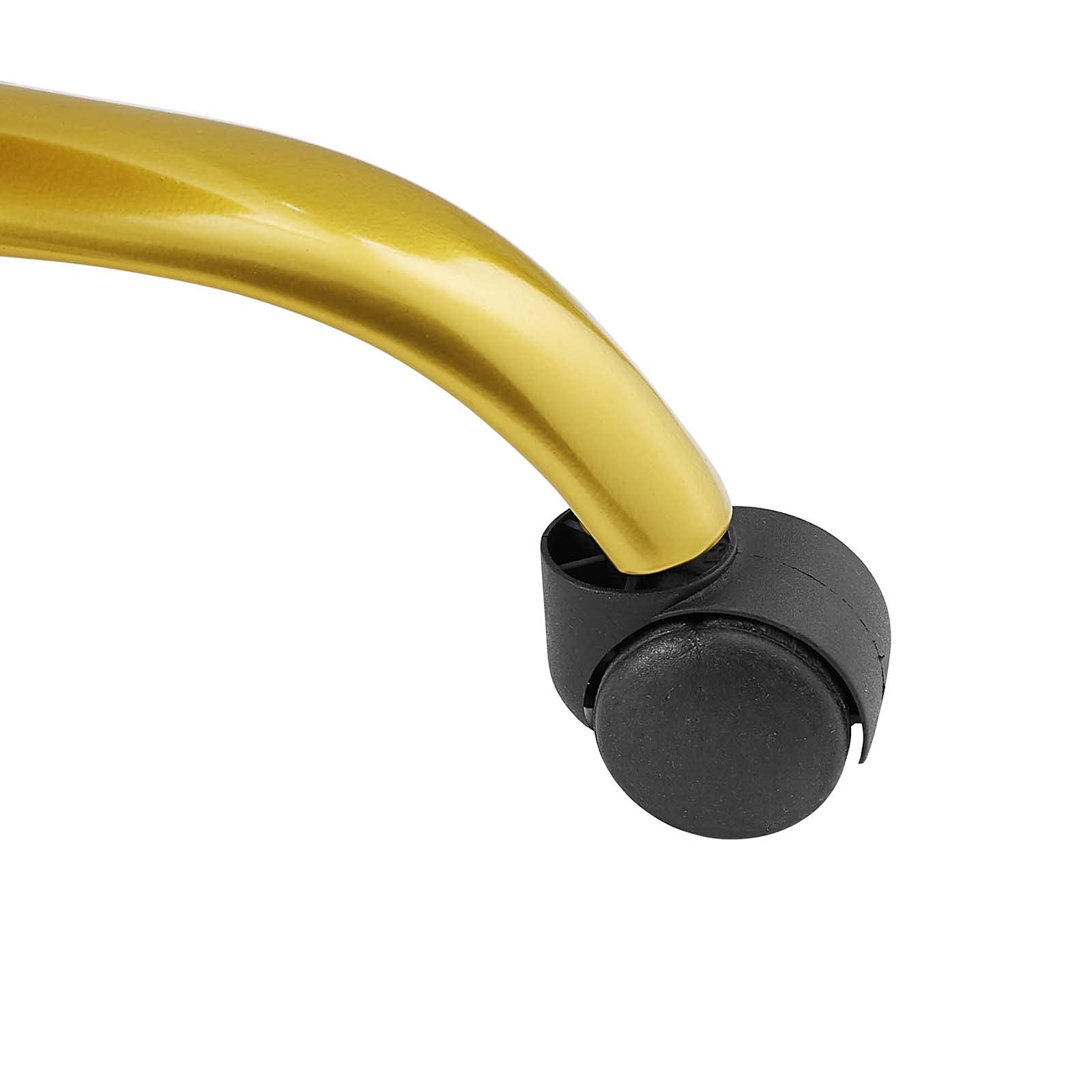 Modway Fuse Webbed Back Faux Leather And Gold Metal Adjustable Office Chair, Brown