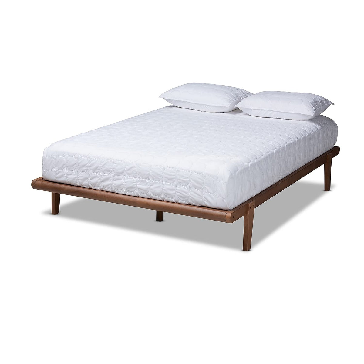 Baxton Studio Kaia Platform Bed Frame, Queen, Ash Walnut (156-9475-HiT)