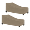 Easy-Going Waterproof Patio Lounge Chair Cover Uv Resistant Outdoor Chaise Lounge Covers With Tape Sealed Seam(2 Pack-68Wx30Dx30H Inch, Camel)