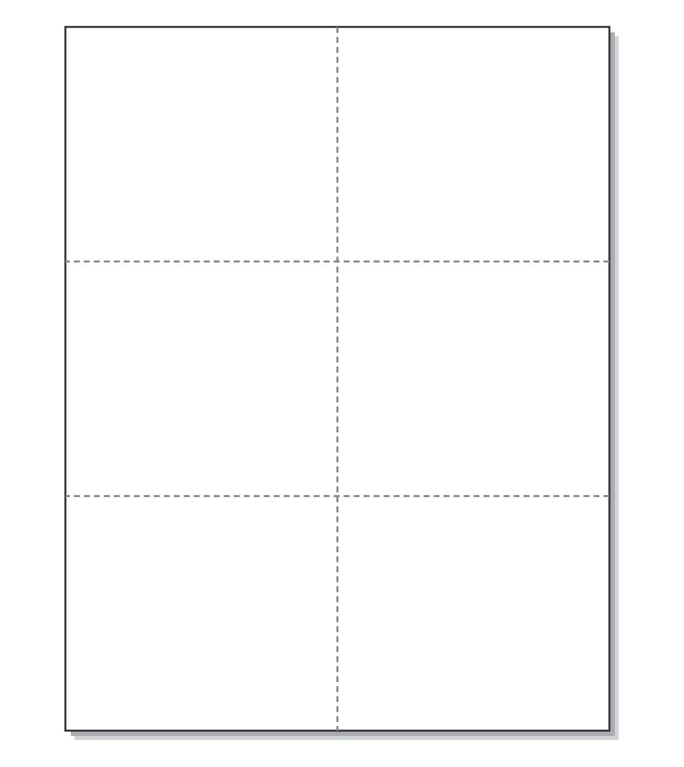 Nextdaylabels - Laser Printer Blank Perforated Cards 6 Up Per Page, For School Registration Cards, Flower Delivery Cards, Weddin