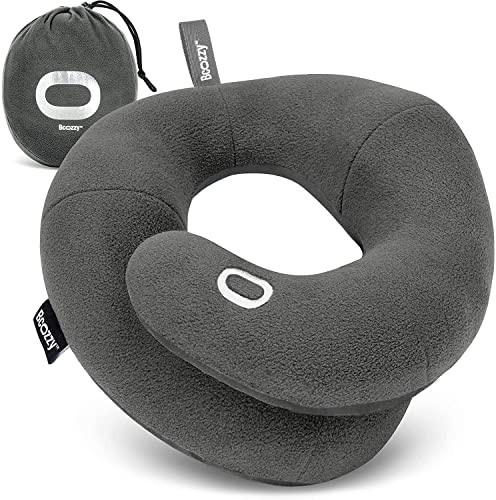 Bcozzy Neck Pillow For Travel Provides Double Support To The Head, Neck, And Chin In Any Sleeping Position On Flights, Car, And