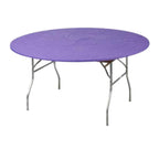 Kwik-Covers 60' Round Fitted Plastic Table Covers, Bundle Of 5 (Purple)