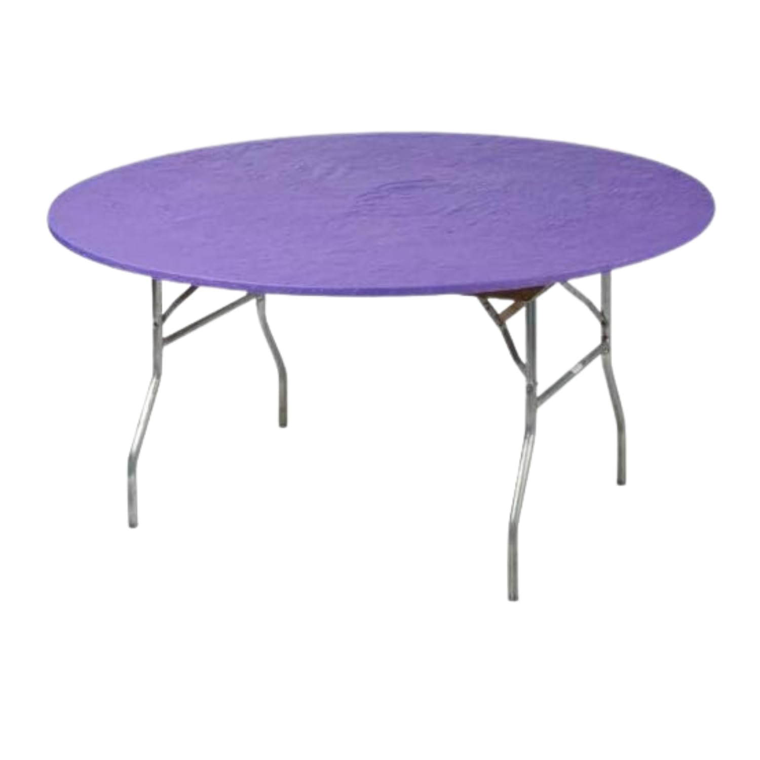 Kwik-Covers 60' Round Fitted Plastic Table Covers, Bundle Of 5 (Purple)