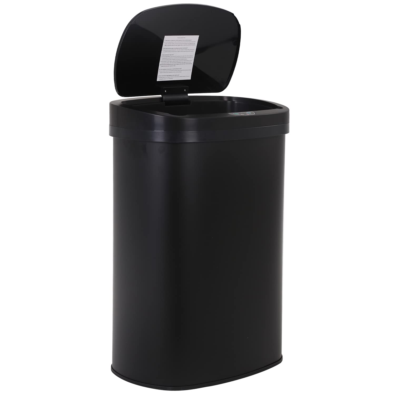 13 Gallon 50 Liter Garbage Can Kitchen Trash Can with Lid Automatic Sensor Touch Free Stainless Steel Waste Bin for Bathroom Bed
