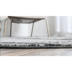 Unique Loom Del Mar Collection Area Rug - Lucille (7' 10'' Round, Dark Gray/ Ivory)