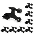 8 Pack Hinge Pin Black Door Stopper, Adjustable Heavy Duty Hinge Pin Door Stop With Black Rubber Bumper Tips