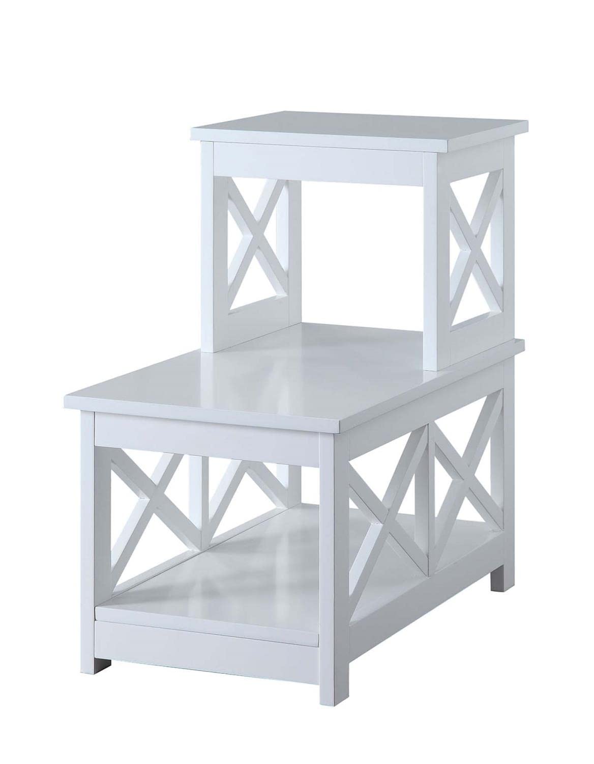 Convenience Concepts Oxford 2 Step Chairside End Table, White