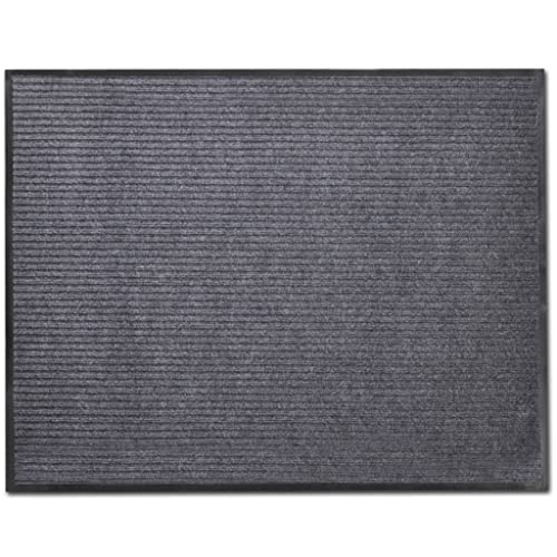 vidaXL Grey PVC Entrance Mat 90 x 60 cm Non-Slip Floor Office Home