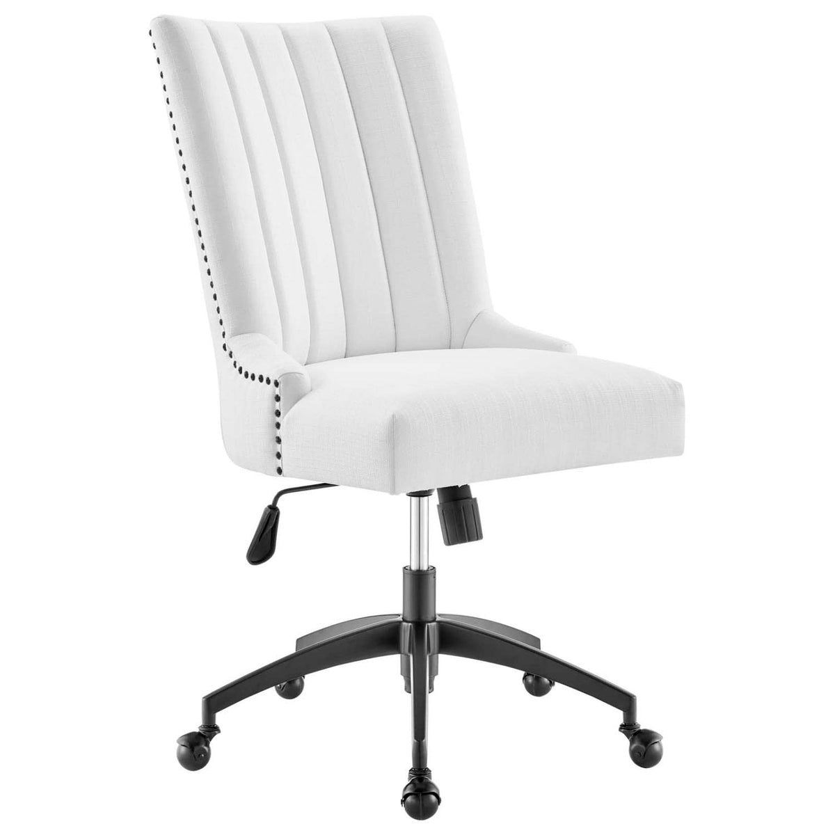 Modway EEI-4576-BLK-WHI Empower Channel Tufted Fabric Office Chair, Black White