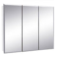 Design House 36 Inch Cyprus Bathroom Medicine Cabinet, Durable Pre-Assembled Wall Mounted Cabinet w/Frameless Mirrored Doors, Wh