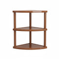 Trendynest Space Saving 2 Tier Corner Shelf Multi Purpose Corner Display Shelf Unobstructed Design Triangle Desk Organizer Easy 