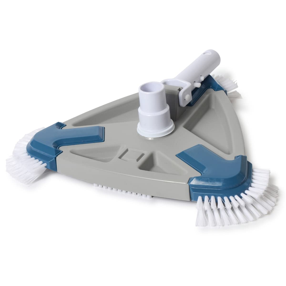 Milliard Deluxe Pool Vacuum Head/Weighted Triangle Shape/For Inground And Above Ground Swimming Poools (Blue, Grey, White)
