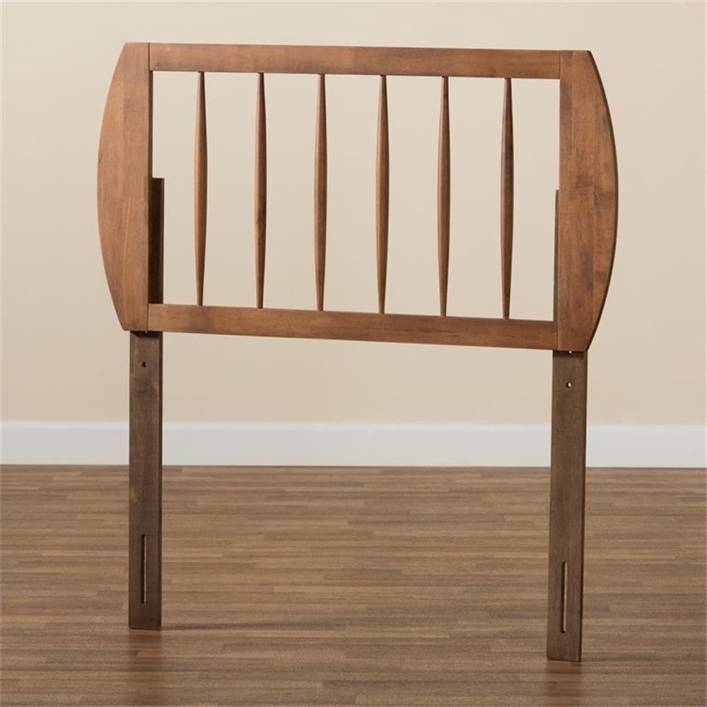 Baxton Studio Norman Modern and Contemporary Transitional Ash Walnut Finished Wood Twin Size Headboard