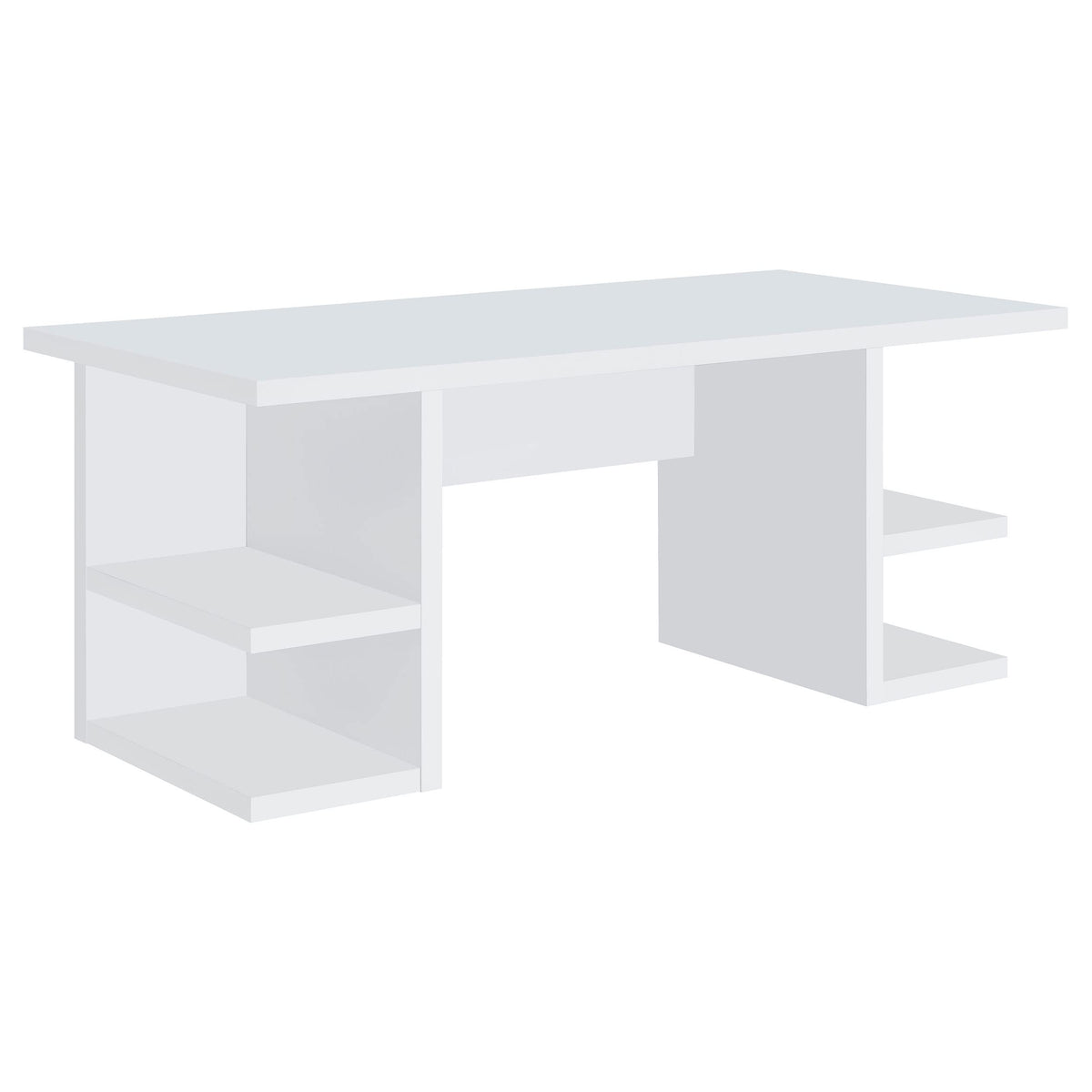 Coaster Home Furnishings Alice Writing Desk White with Open Shelves