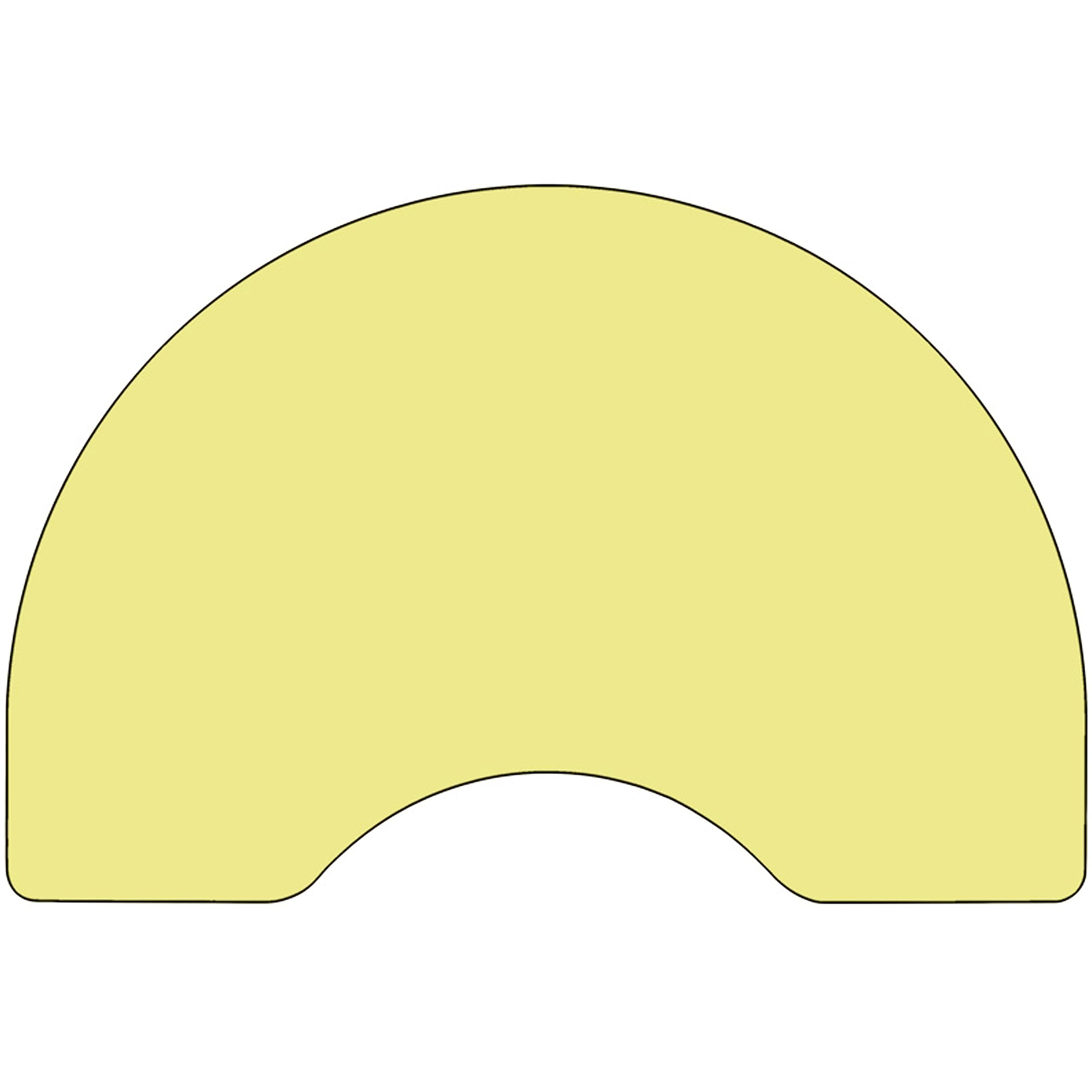 Flash Furniture Wren 48''W X 72''L Kidney Yellow Thermal Laminate Activity Table - Height Adjustable Short Legs