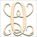 Back40Life - Precision Cut Vine Wood Monogram Letter - 13-inch Unfinished LC-01 Parent (Q)