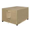 Outdoorlines Outdoor Waterproof Patio Ottoman Covers - Rectangle Uv-Proof Patio Side Table Cover Windproof Heavy-Duty Furniture Covering Protector 28L X 22W X 17H Inch, Camel