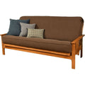 Kodiak Furniture Monterey Butternut Sofa with Cocoa Brown Fabric Mattress