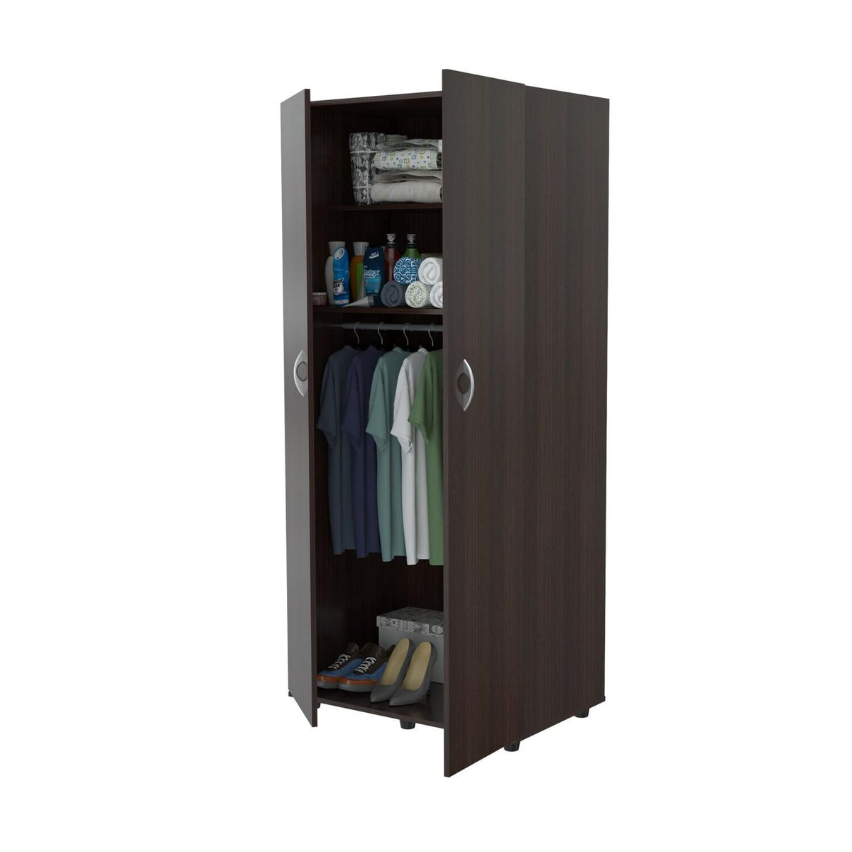 Inval America Two Door Armoire Wardrobe, Espresso