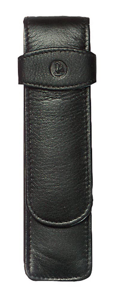Pelikan 2-Pen Leather Pouch, Black, 1 Each (923417)