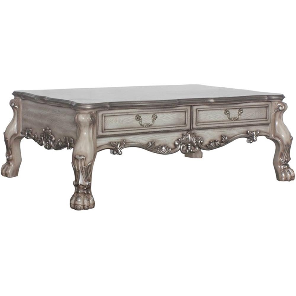 Acme Dresden Coffee Table in Vintage Bone White