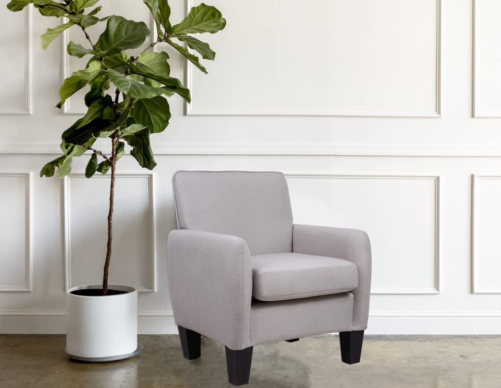 Lilola Home Alyssa Beige Linen Accent Armchair