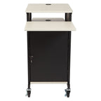 Oklahoma Sound Prc-400 Jumbo Presentation Cart, 33" Length X 21" Width X 40" Height, Ivory Woodgrain