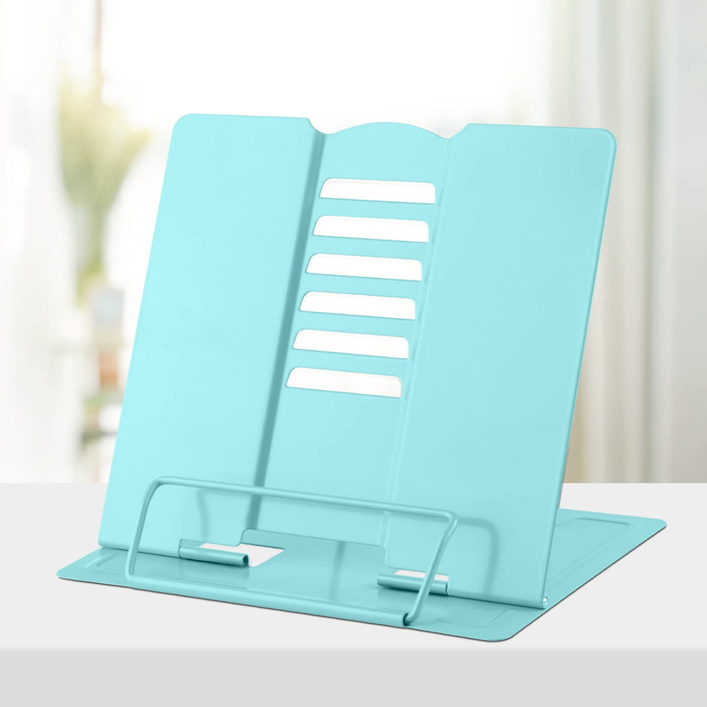 Honagu Metal Desk Book Holder, Hands Free Adjustable Cookbook & Document Holder, Ideal For Music Books, Textbooks, Recipes, Tabl