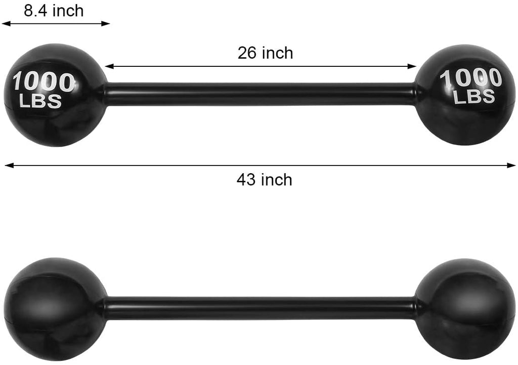 2 Pcs Giant Inflatable Dumbbell Barbell - Carnival Circus Birthday/Halloween Party Decorations Supplies Fake Weights Cosplay Pro