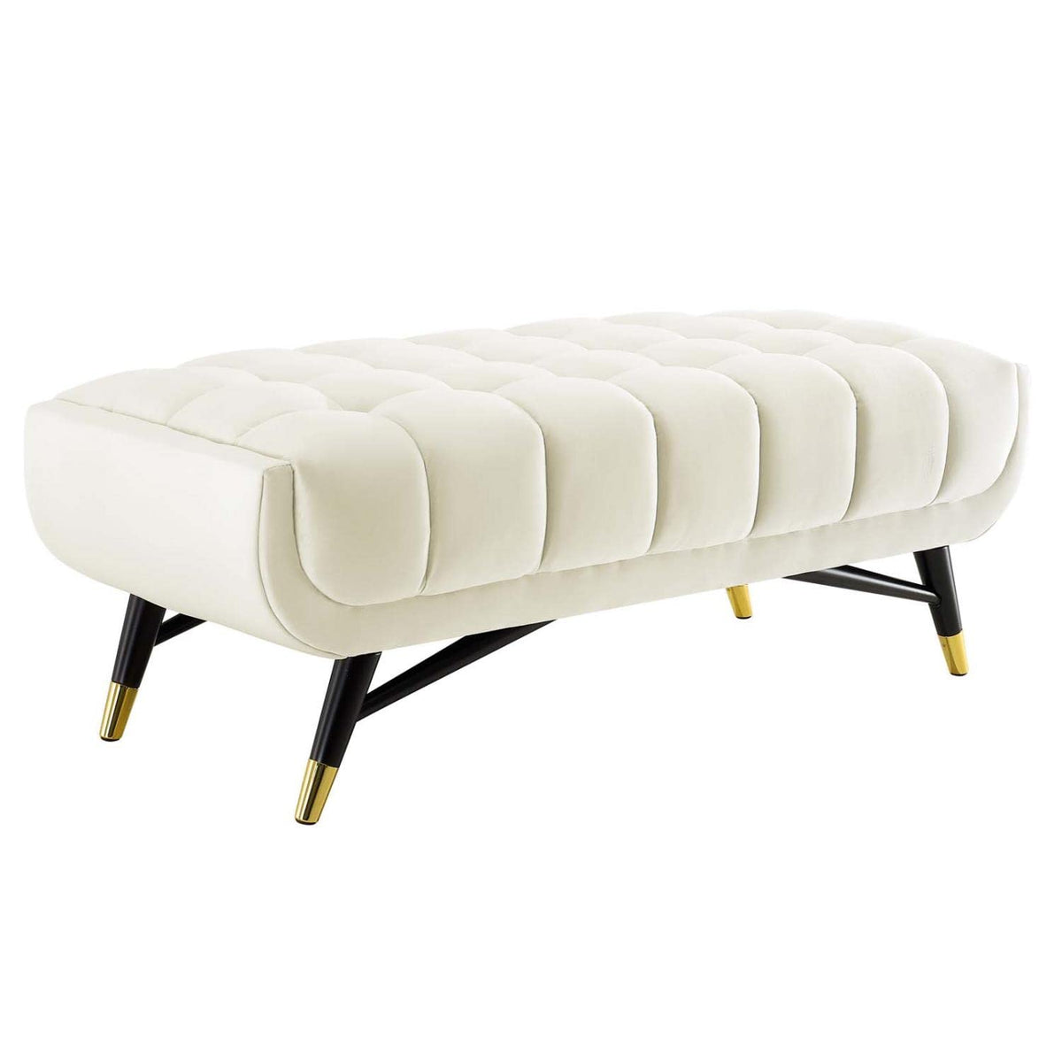 Modway Adept 47.5&quot; Performance Velvet Bench In Ivory