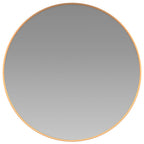 Flash Furniture Julianne Large Round Wall Mirror - Gold Circle Accent Mirror - 20" Vanity Mirror - For Bathroom, Vanity, Entryway, Dining Room, & Living Room