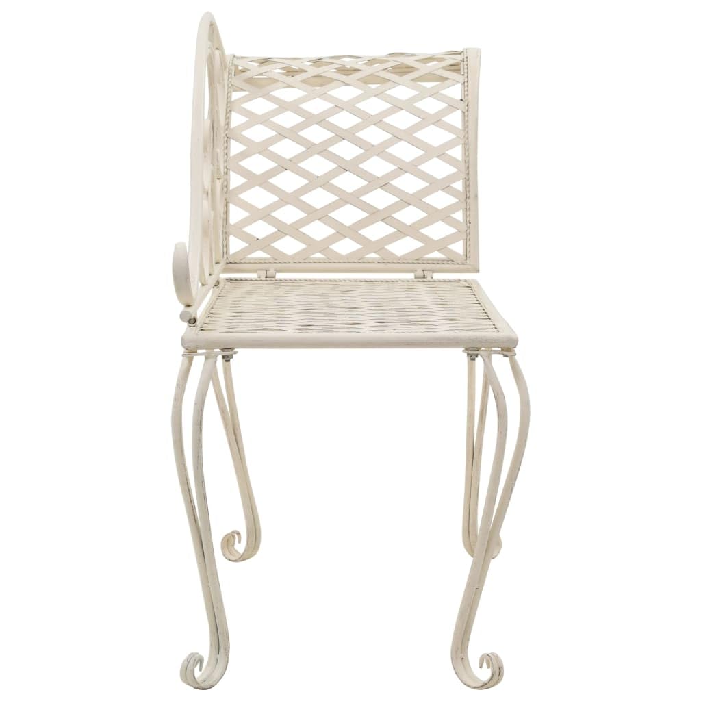 Jinxuny Garden Chaise Lounge 50.4" Metal Antique White