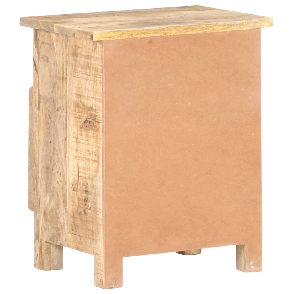 Aisifx Bedside Cabinet 15.7&quot;x11.8&quot;x19.7&quot; Rough Mango Wood(Brown,9.35g