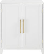 Crosley Furniture Roarke Stackable Kitchen Pantry Storage Cabinet with Doors and Shelves, Accents Cabinets, White