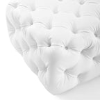 Modway Eei-3775-Whi Anthem Tufted Button Square Faux Leather Ottoman, White