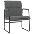 vidaXL Modern Lounge Chair, Dark Gray, Made from 100% Polyester Fabric, Metal and Plywood, Features Armrest, Size: 21.7"x25.2"x31.5", Weighs 19.29 Pounds