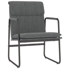 vidaXL Modern Lounge Chair, Dark Gray, Made from 100% Polyester Fabric, Metal and Plywood, Features Armrest, Size: 21.7"x25.2"x31.5", Weighs 19.29 Pounds