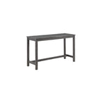 Lilola Home Oriana Gray 4 Piece Counter Height 36" Pub Table Set with Tufted Gray Linen Stools