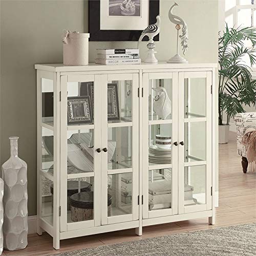 Coaster Home Furnishings Sable 4-Door Display Accent Cabinet White