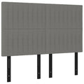 Vidaxl 4X Headboards Home Indoor Bed Accessory Bedroom Upholstered Headboard Bed Header Furniture Dark Gray 28.3"X2"X30.7"/34.6" Fabric