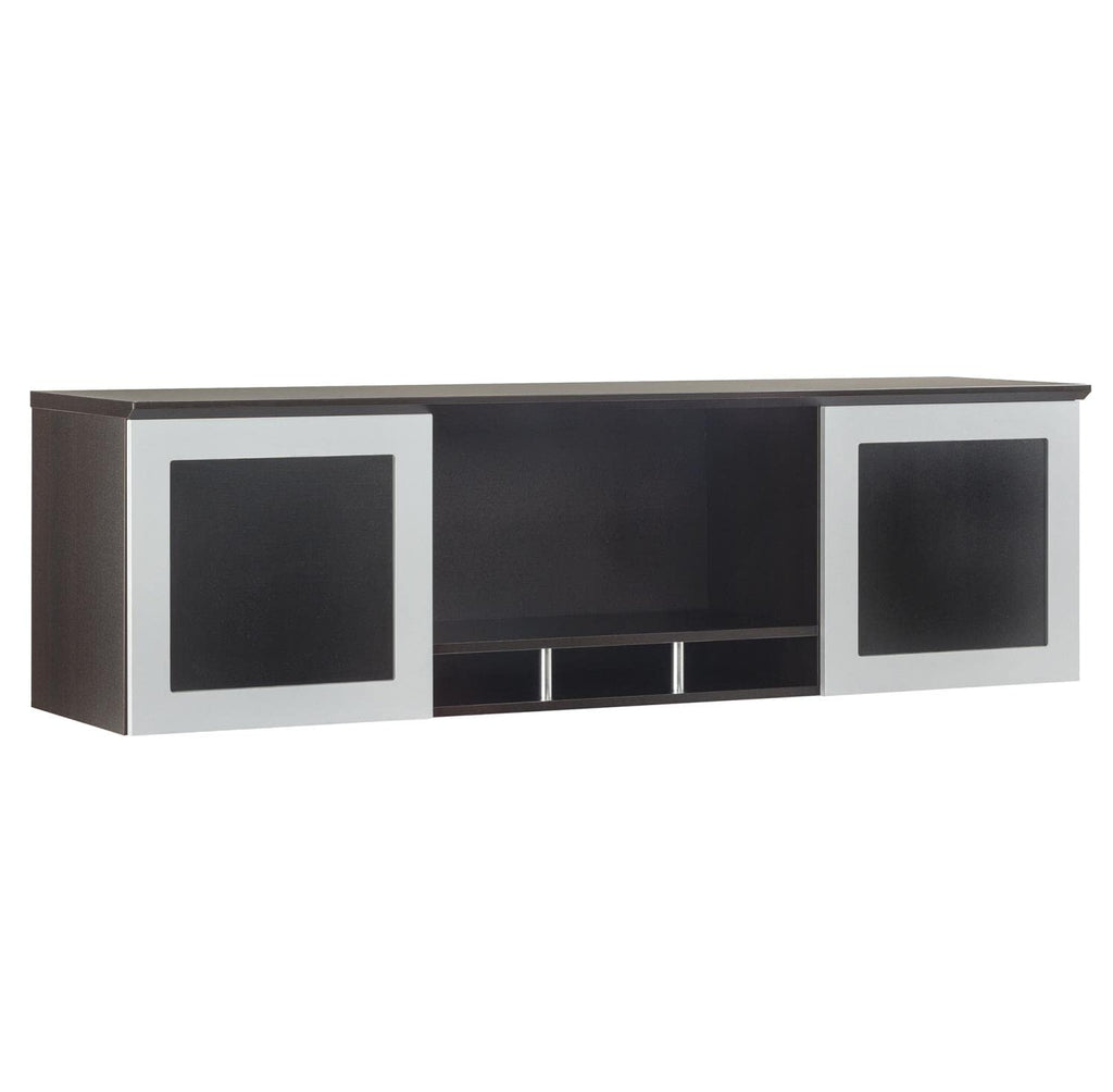 Safco Mayline Mnh63Ldc Medina Hutch Cabinet With Glass Doors, 63"W, Mocha Laminate