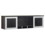 Safco Mayline Mnh63Ldc Medina Hutch Cabinet With Glass Doors, 63"W, Mocha Laminate
