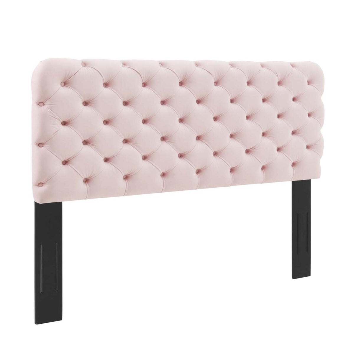 Modway Lizzy Tufted Performance Velvet California Headboard In Pink, King/Ca King