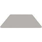 Flash Furniture Wren Mobile 29''W x 57''L Trapezoid Grey HP Laminate Activity Table - Height Adjustable Short Legs