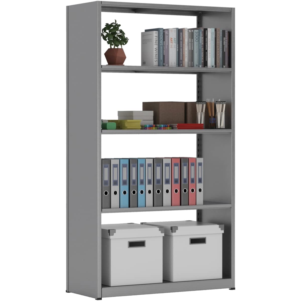 Tennsco TNNCA248848MGY 48 in. Capstone Shelving 6 Shelf Unit Medium Gray