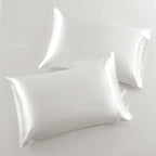 Siinvdabzx 3-Piece Set Satin King Fitted Sheet & 2 Pillowcase, Ivory White Silky Soft Fitted Bottom Sheet, Wrinkle Free, Fade Re
